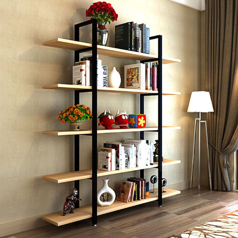 Melia Vintage Industrial Style 5Tier Etagere Bookcase & Reviews