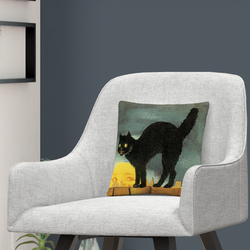The Holiday Aisle Hendley Cat On Fence Night Halloween Decorative