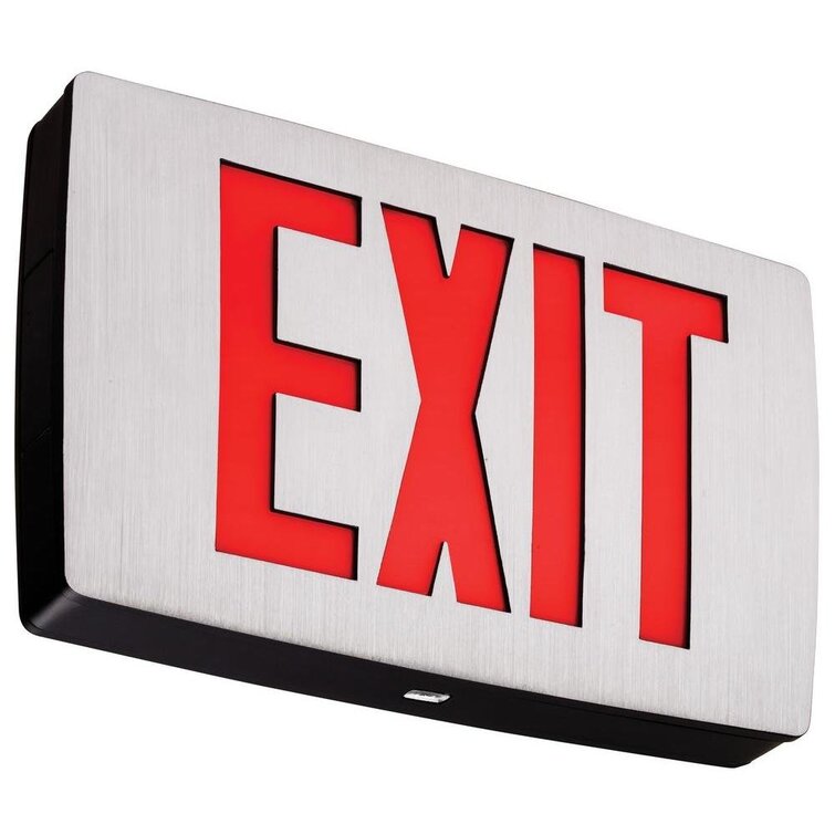 Lithonia Lighting Alumium Surface-Mounted LED Exit Sign | Wayfair