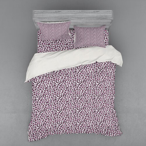 East Urban Home Ambesonne Leopard Print Bedding Set Pink And