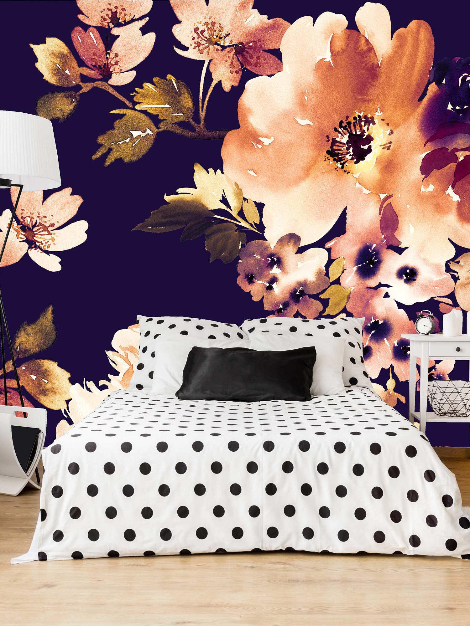 House Of Hampton Carmona Removable Vintage Watercolor Floral 4 17