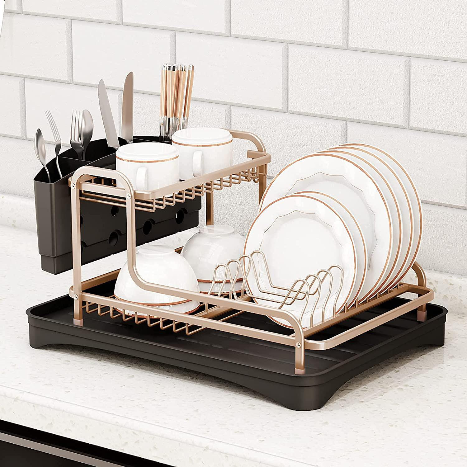Dish Racks Copper Drying Rack 2 Tier Dish Drying Rack Dish Drainers for