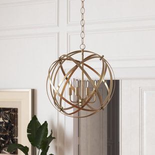 Modern Style Spherical Chandelier Lamp Orb Pendant Home Light Oil-Rubbed Bronze 