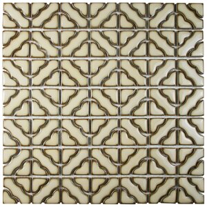 Jericho Porcelain Mosaic Tile in Beige