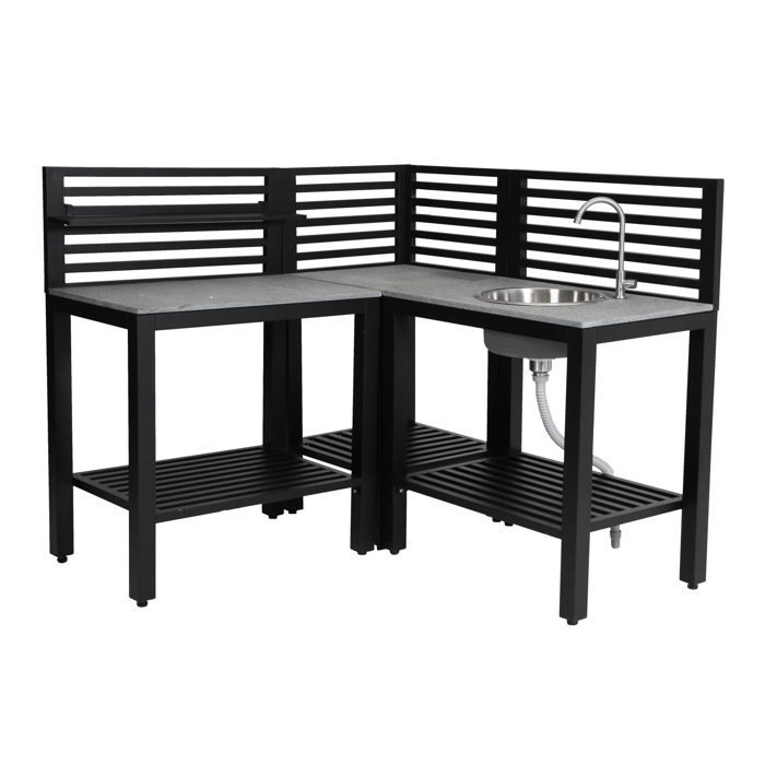 Hauser 3 Piece Patio Kitchen Outdoor Sink Set Wayfair Ca