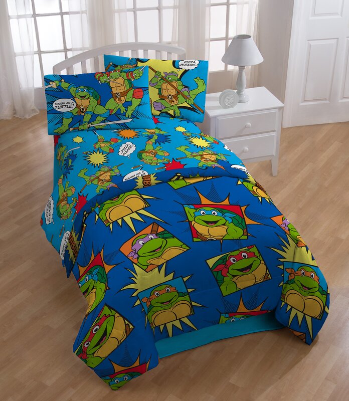 Nickelodeon Teenage Mutant Ninja Turtles Team Turtles Twin Reversible Comforter