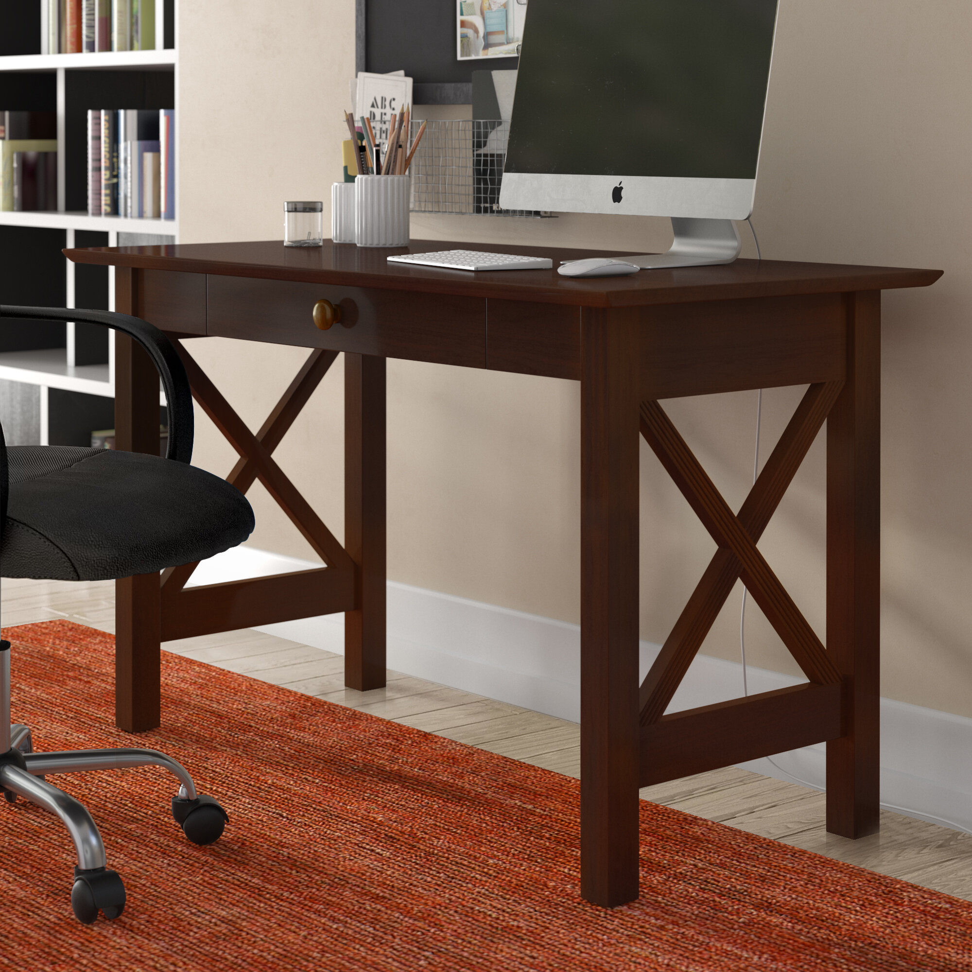 Charlton Home Tolley Solid Wood Desk Reviews Wayfair