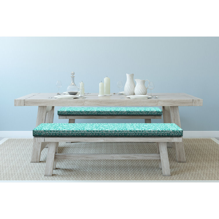 turquoise bench cushion