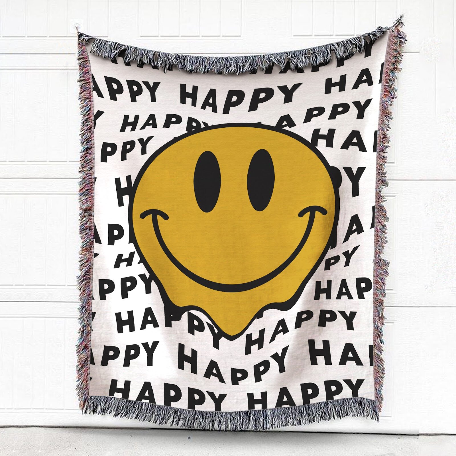 Trinx Emoji Happy Face Throw Blanket Emoji Decor