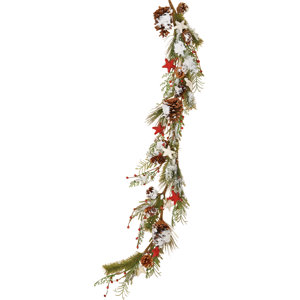 Snowy Pinecone and Star Garland