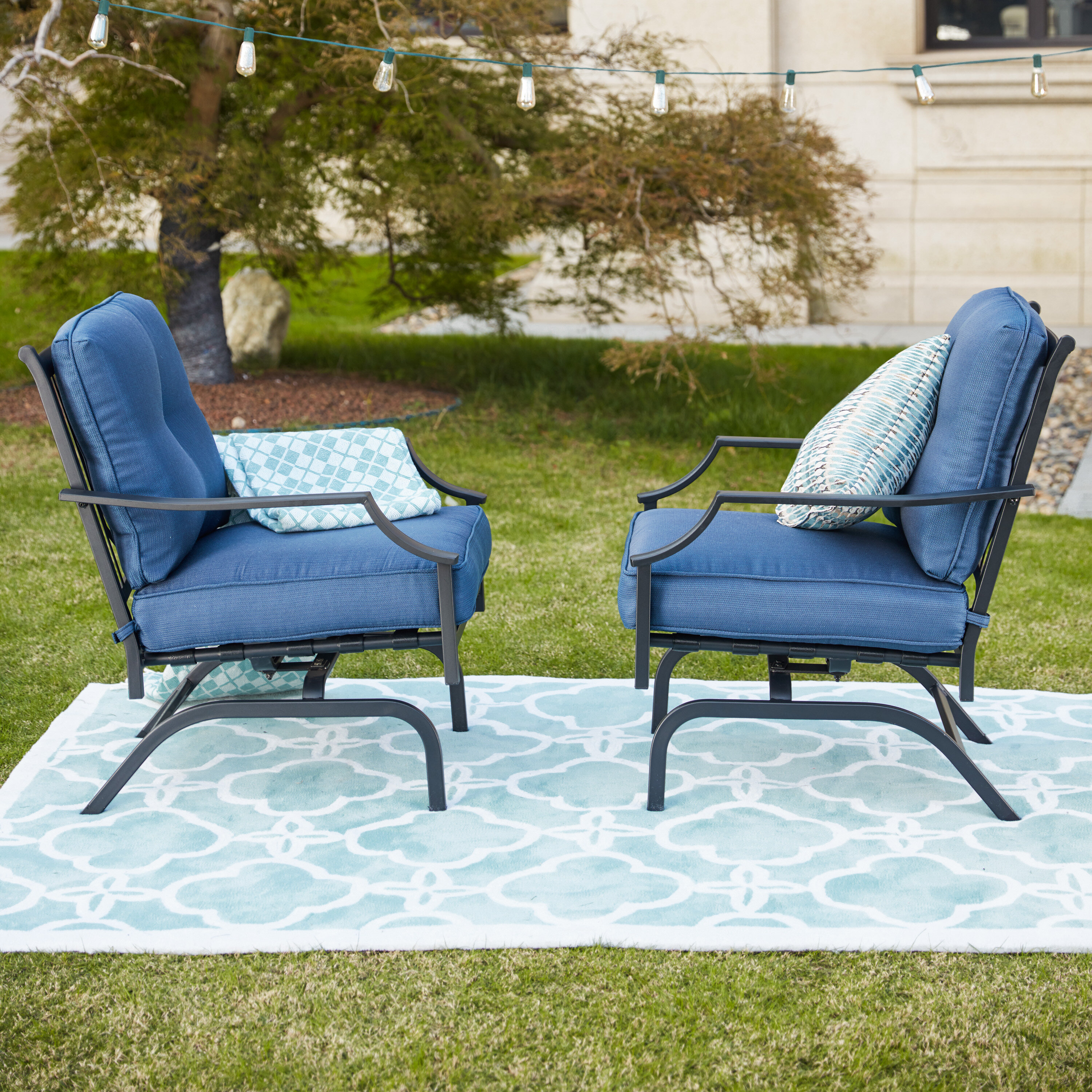 metal frame patio chairs with cushions