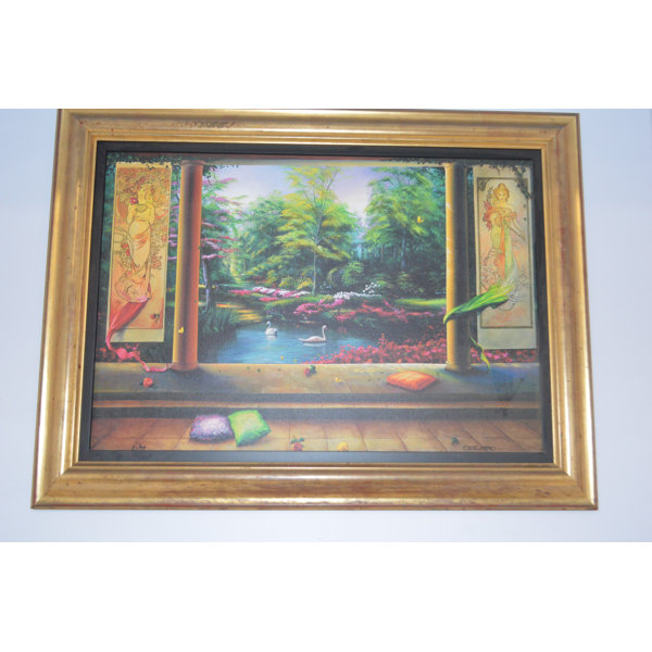 Canora Grey Orlando Quevedo Giclee Paradise Framed Painting Wall