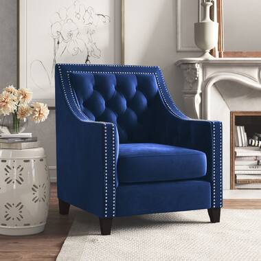 jacinto wingback chair blue