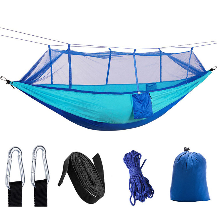 Portable Two Person Nylon Rope Hanging Hammock Swing Fabric Camping Outdoor Bed Portable Two Person Nylon Rope Hanging Hammock Swing Fabric Camping Outdoor Bed