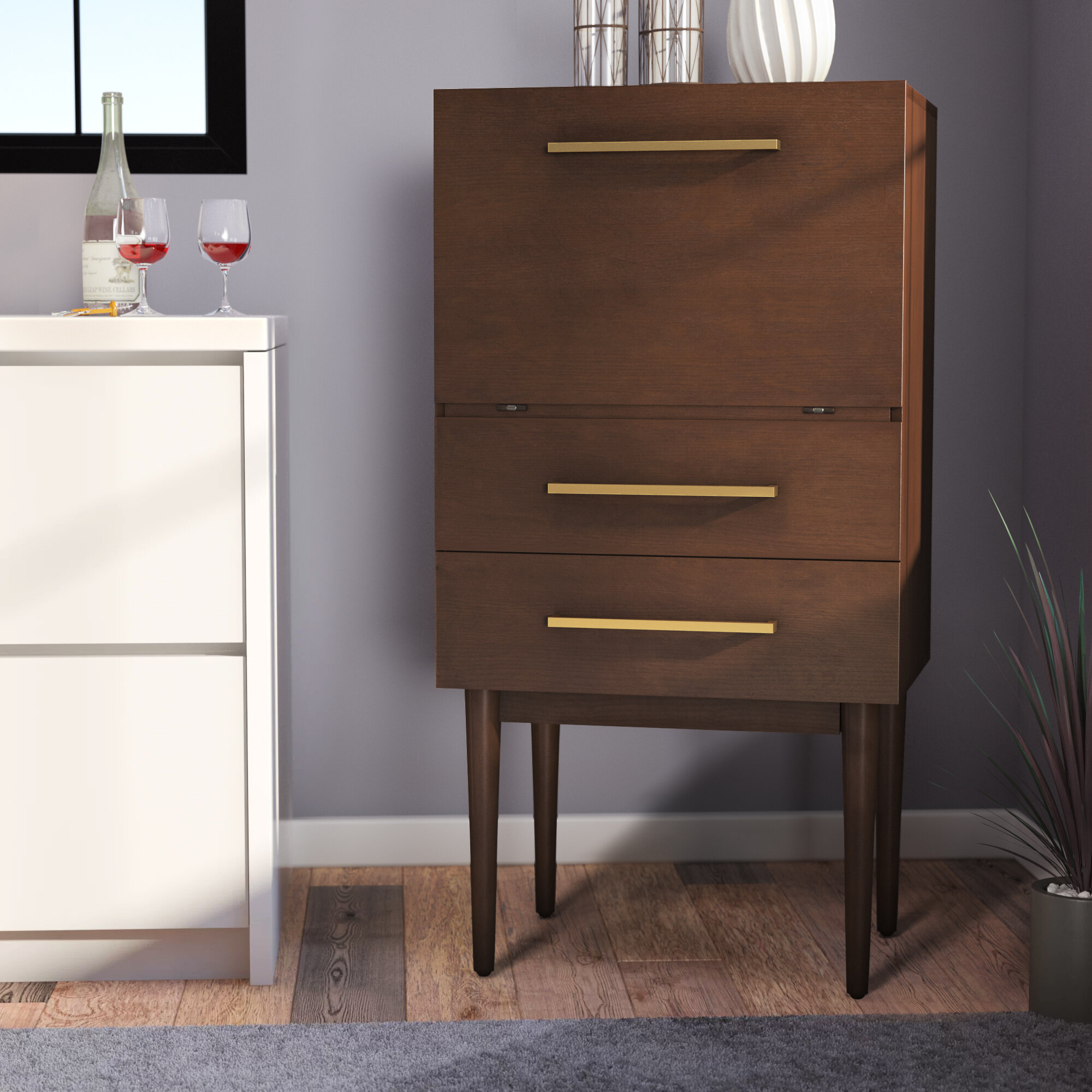 Langley Street Gardner Bar Cabinet Reviews Wayfair Ca