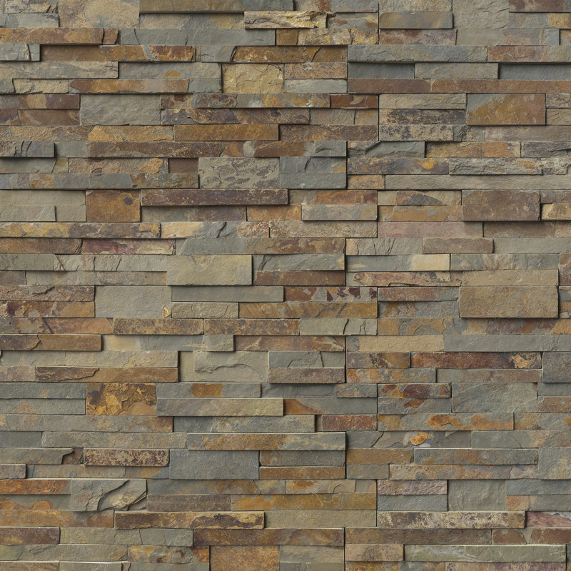 Msi Gold Rush 6 X 24 Slate Stacked Stone Tile Reviews Wayfair