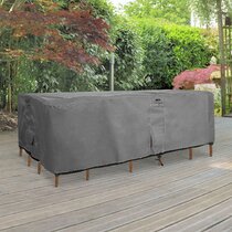 Waterproof Square Patio Furniture Table with Chairs Cover 68" Outdoor Gray 