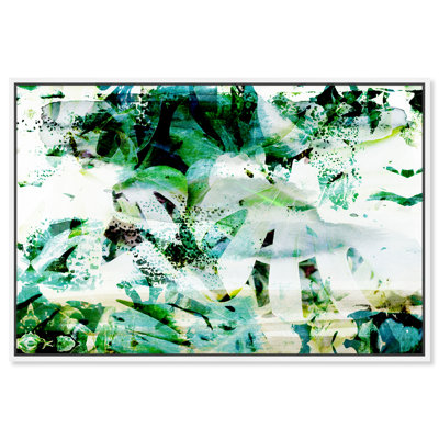 Leaf Green Love Botanicals  Graphic Art Print Oliver Gal Format White Floater Framed Size 20 H x 30 W x 15 D