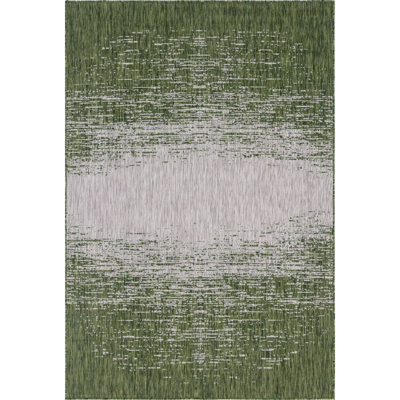 Wrought Studio Abstract Green/Gray Area Rug & Reviews Wayfair