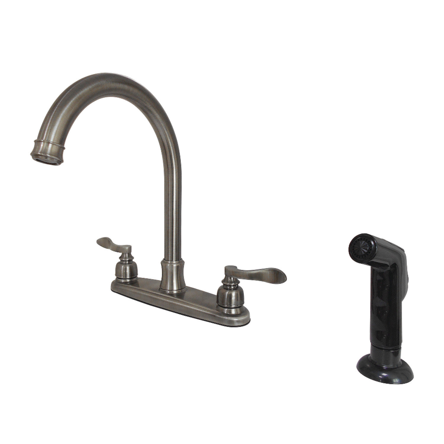 Kingston Brass Nuwave French Gooseneck Double Handle Kitchen