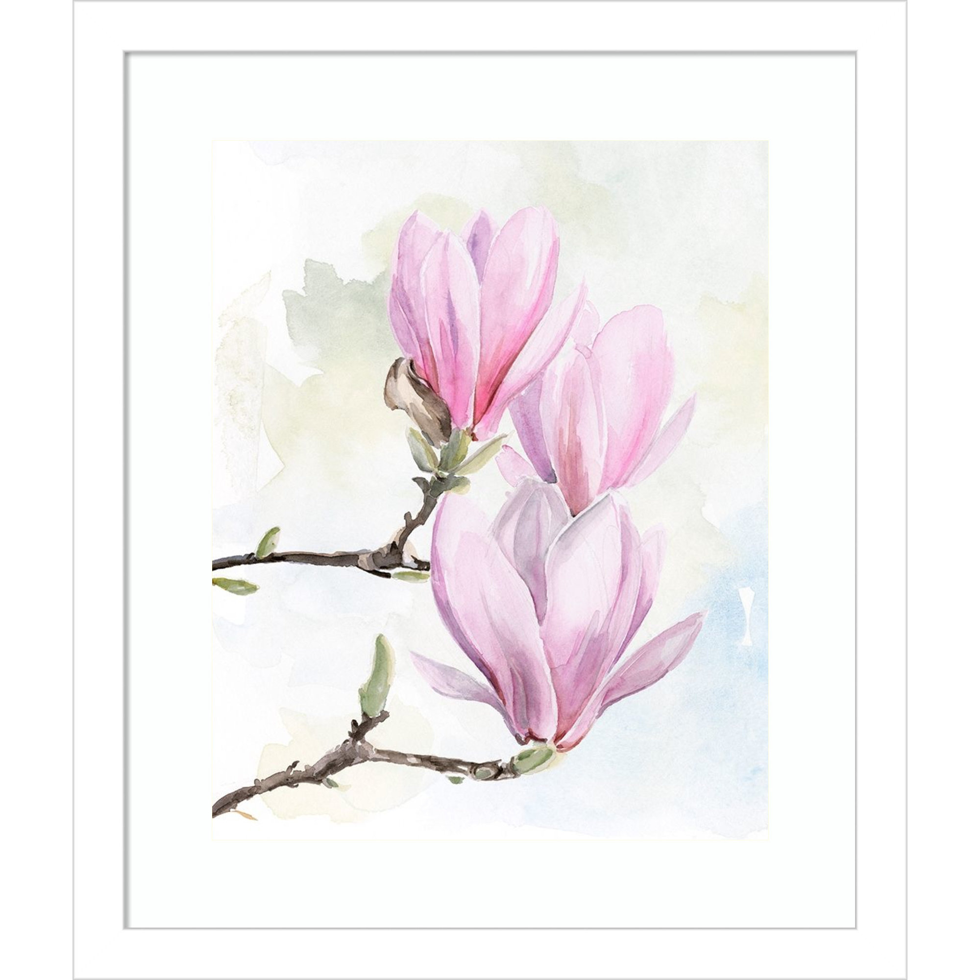 World Menagerie Magnolia Blooms I Picture Frame Print On Paper Wayfair