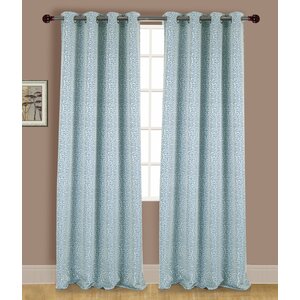 Alexa Geometric Grommet Semi-Sheer Single Curtain