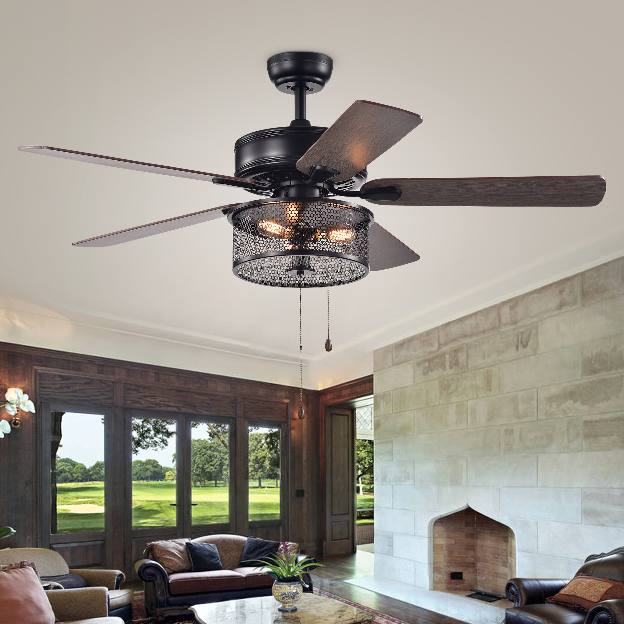 Williston Forge 52 Amaud 5 Blade Standard Ceiling Fan With Pull Chain And Light Kit Included Reviews Wayfair