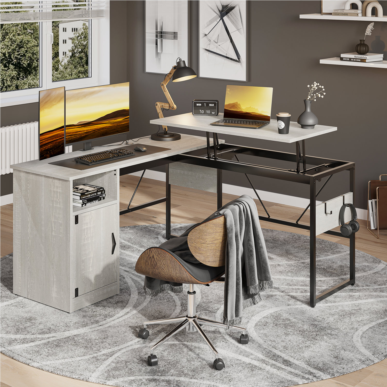 Latitude Run® Uplift LShaped Desk Wayfair