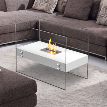 Katrina Ventless Bio Ethanol Fireplace Orren Ellis Finish White