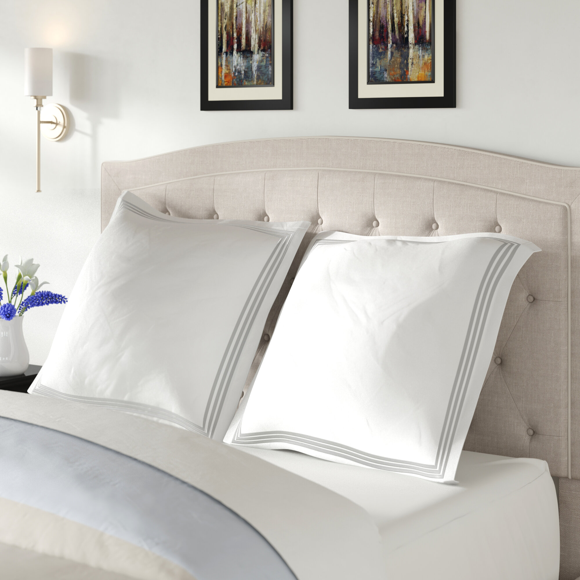 The Pillow Collection Haide Solid Bedding Sham Indigo King/20 x 36