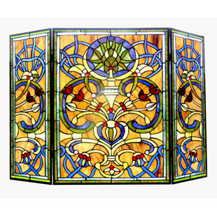 Meyda Tiffany 3 Panel Brass Fireplace Screen Wayfair