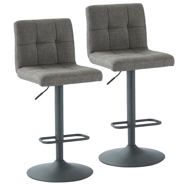 Swivel Cushioned Bar Stool Adjustable Height Lever Ultrazinc Wheels Portable 