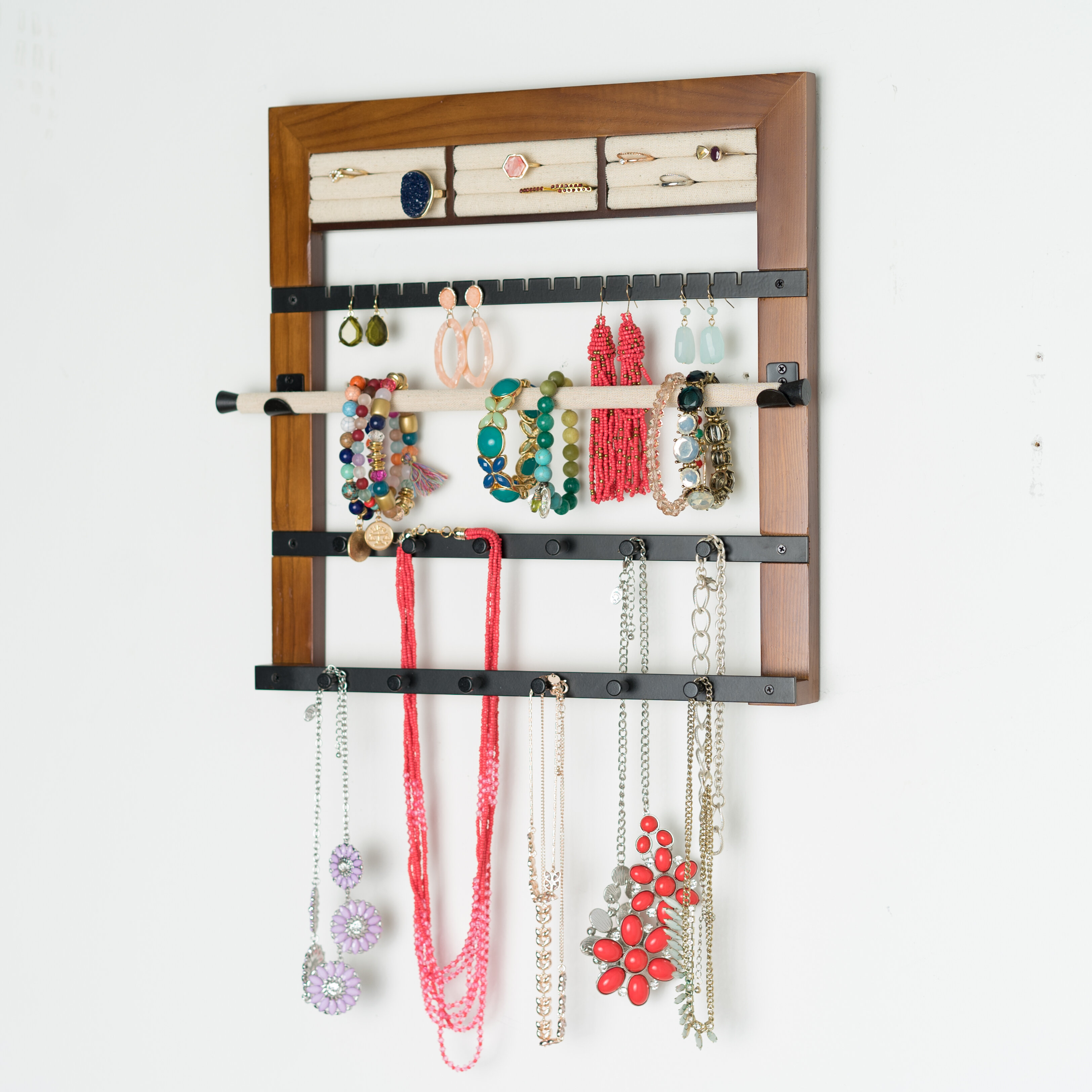 Red Barrel Studio Polett Wall Jewelry Hooks Hanging Organizer