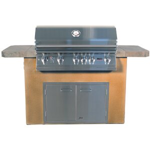Prominent Q Rock Built-In Gas Grill with Side Shelves