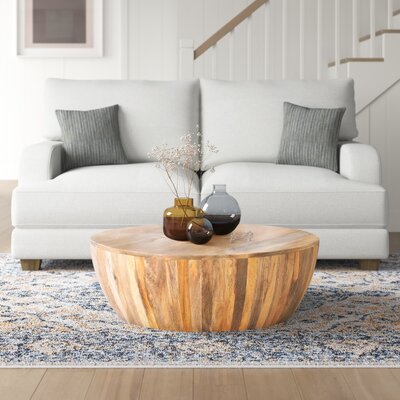 Vivenne Mango Wood Drum Coffee Table