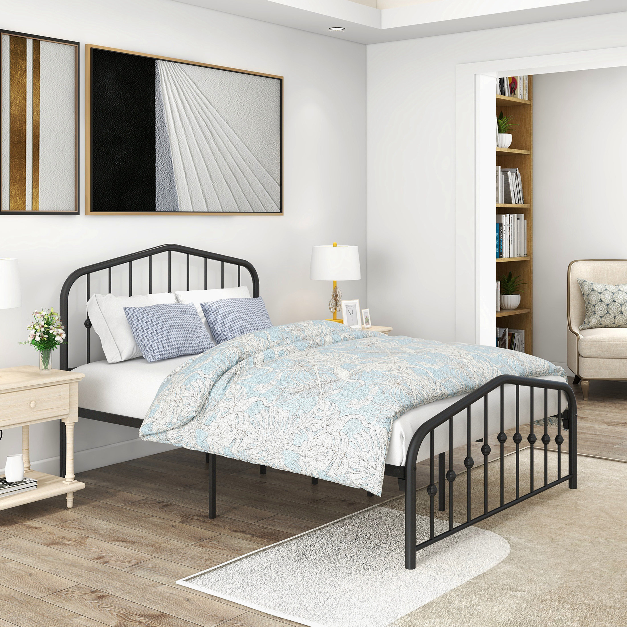 Rosalind Wheeler Artella Metal Bed | Wayfair