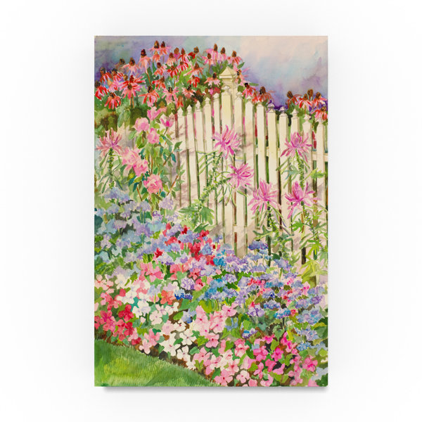 Trademark Art Picket Fence Acrylic Painting Print On Wrapped