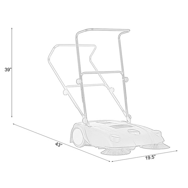 Floor Sweeper with Dual Side Brooms