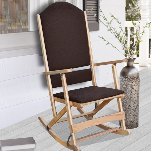 padded folding rocking chair