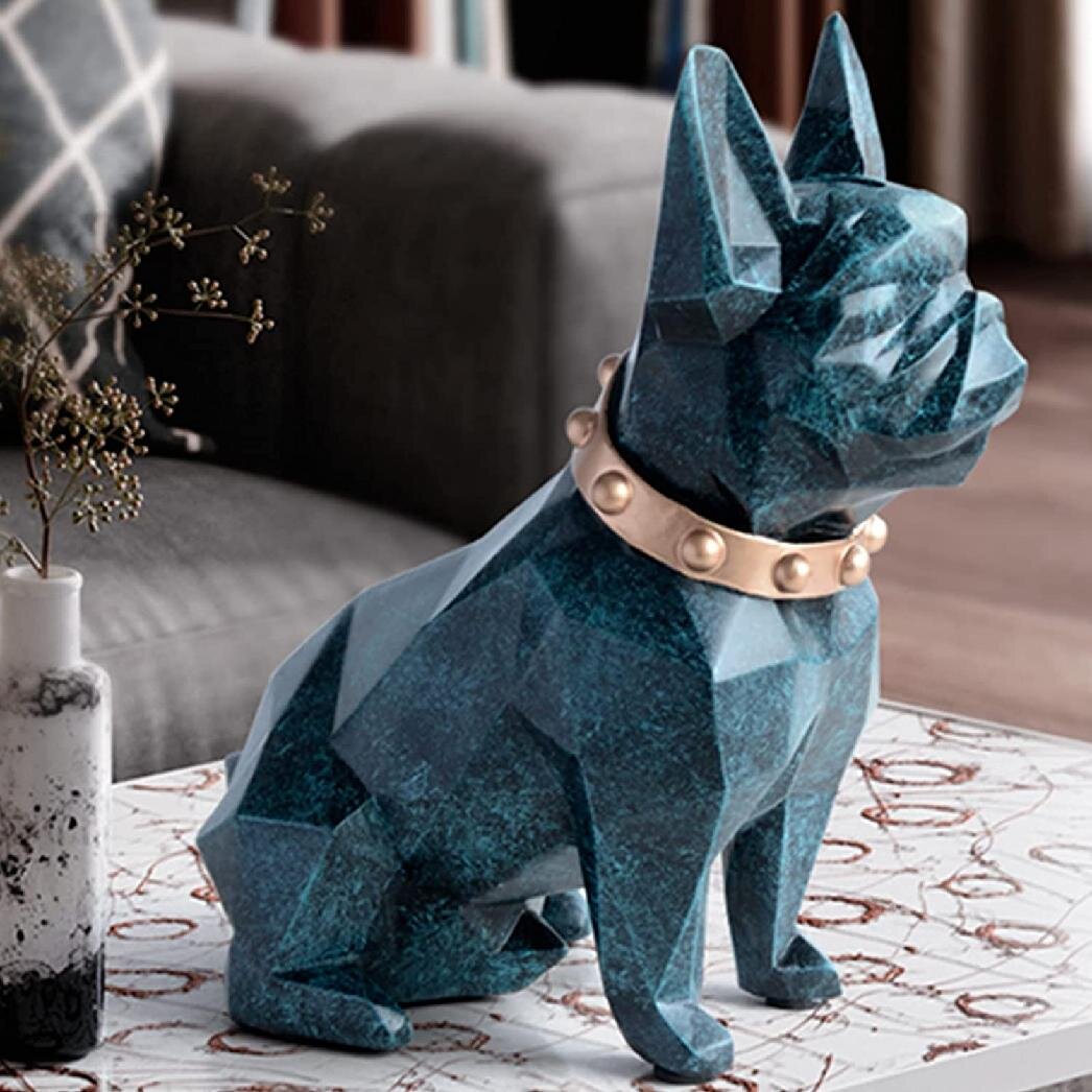 Poly-Resin Painted Dog Money Banks
