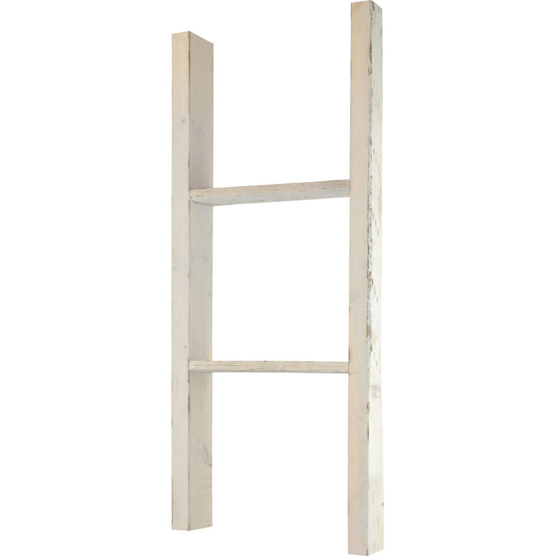 Gracie Oaks Barnwood Decor Collection Vintage Blanket Ladder