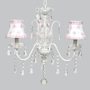 Go to store & view more images Jewel 3-Light Shaded Chandelier by Jubilee Collection