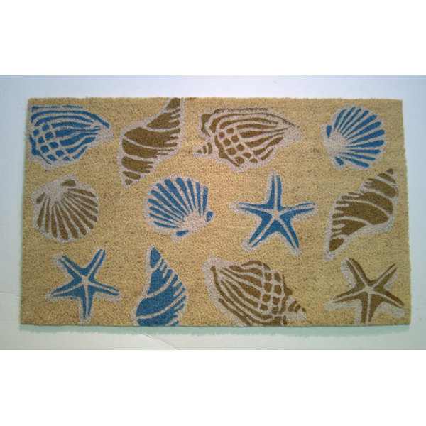 Highland Dunes Darrell Seashells 30 In X 18 In Non Slip Outdoor Door Mat Reviews Wayfair