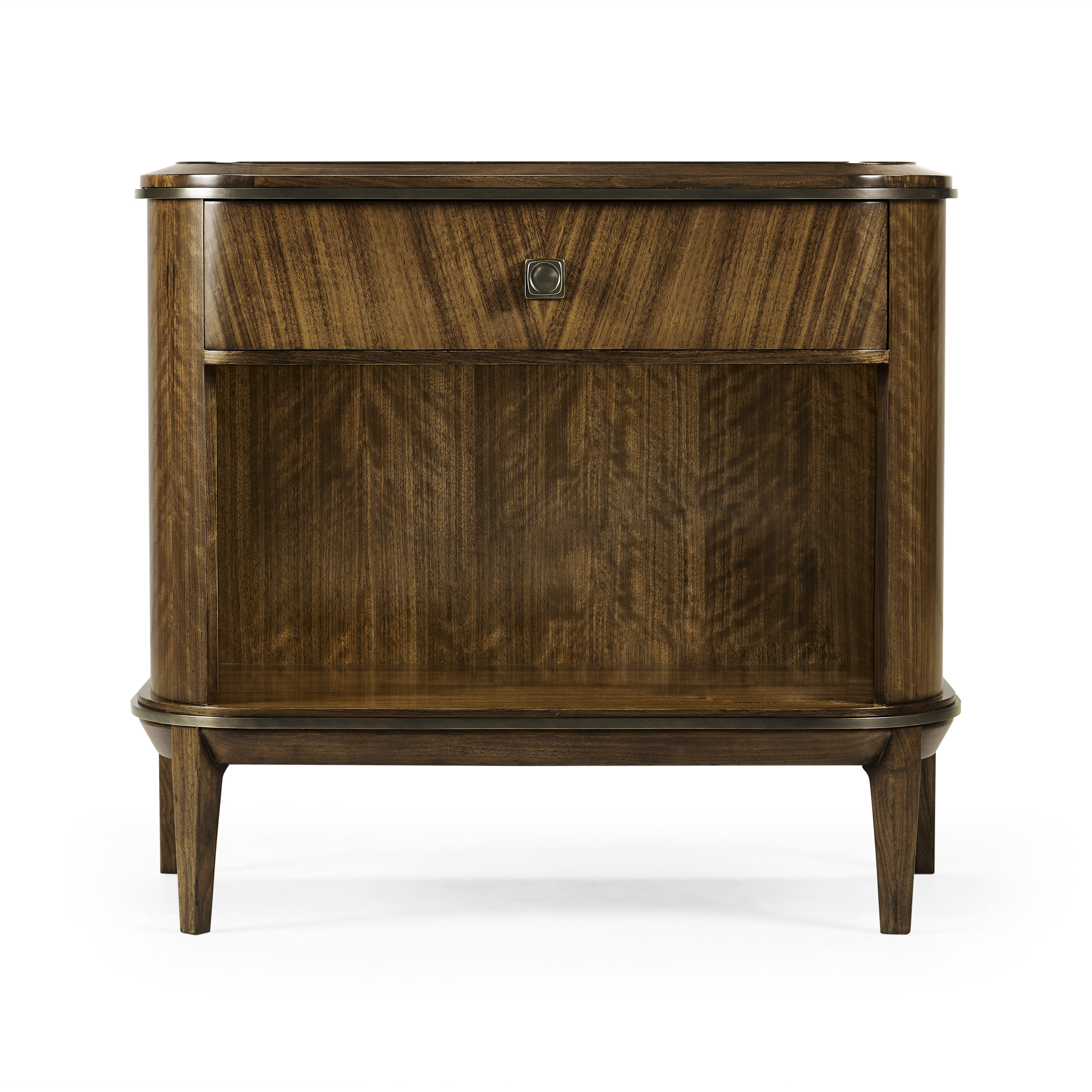 Jonathan Charles Fine Furniture Toulouse 29.75'' Tall 1 Drawer Solid Wood Nightstand in Walnut