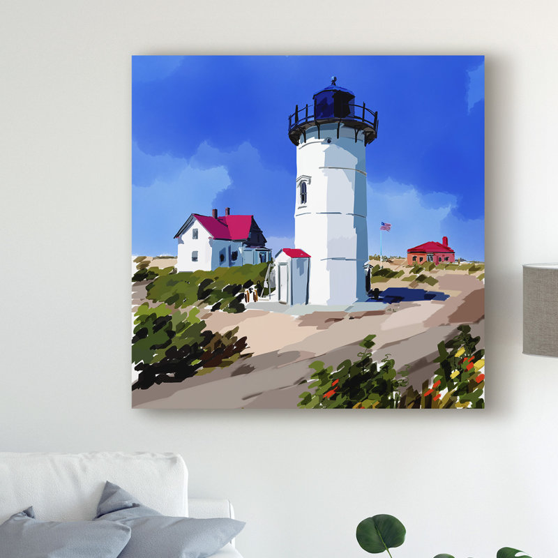 East Urban Home Lighthouse Scene Iii Acrylic Painting Print On