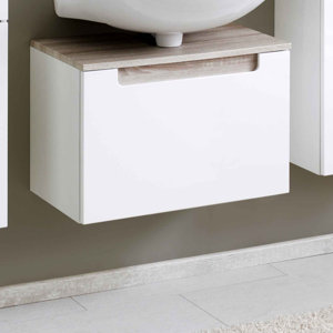 60 cm Wandbefestigter Waschbeckenunterschrank Si..