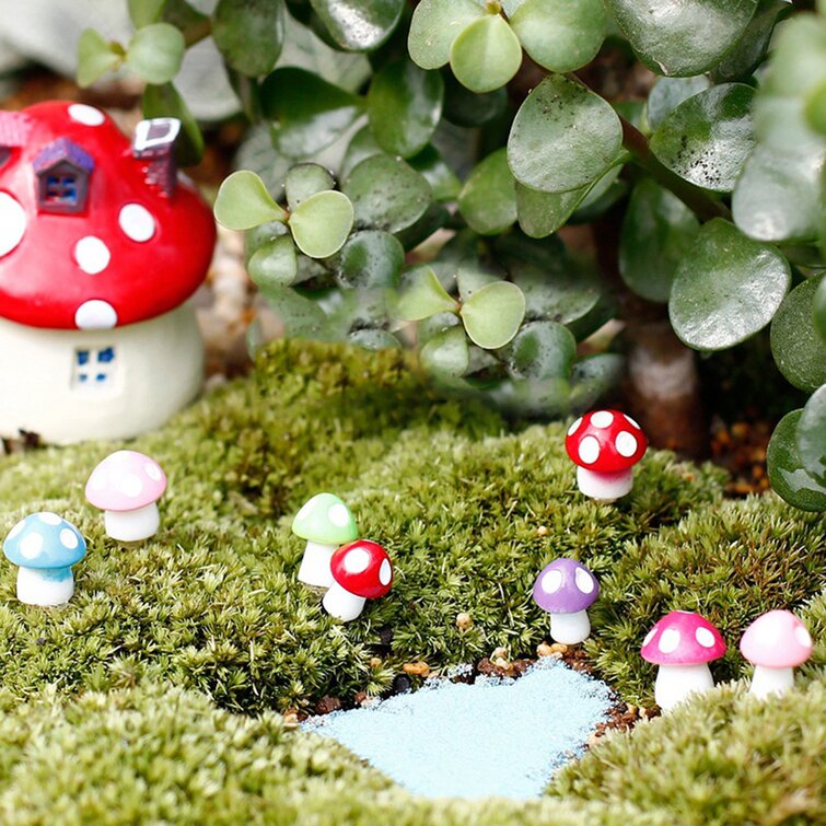 Mini Resin Water Well Pool Stone Landscape Ornament Fairy Garden Decor Craft 