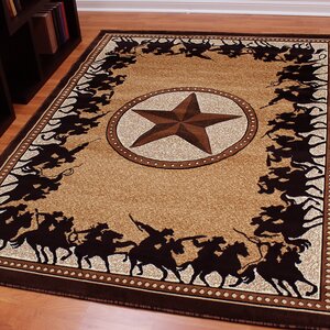 Traditions 726 Western Star Berber Area Rug