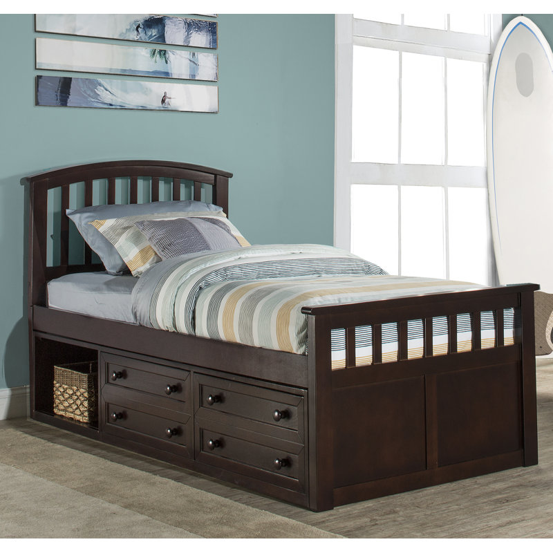 Harriet Bee Javin Mate S Captain S Bed With Drawer Wayfair