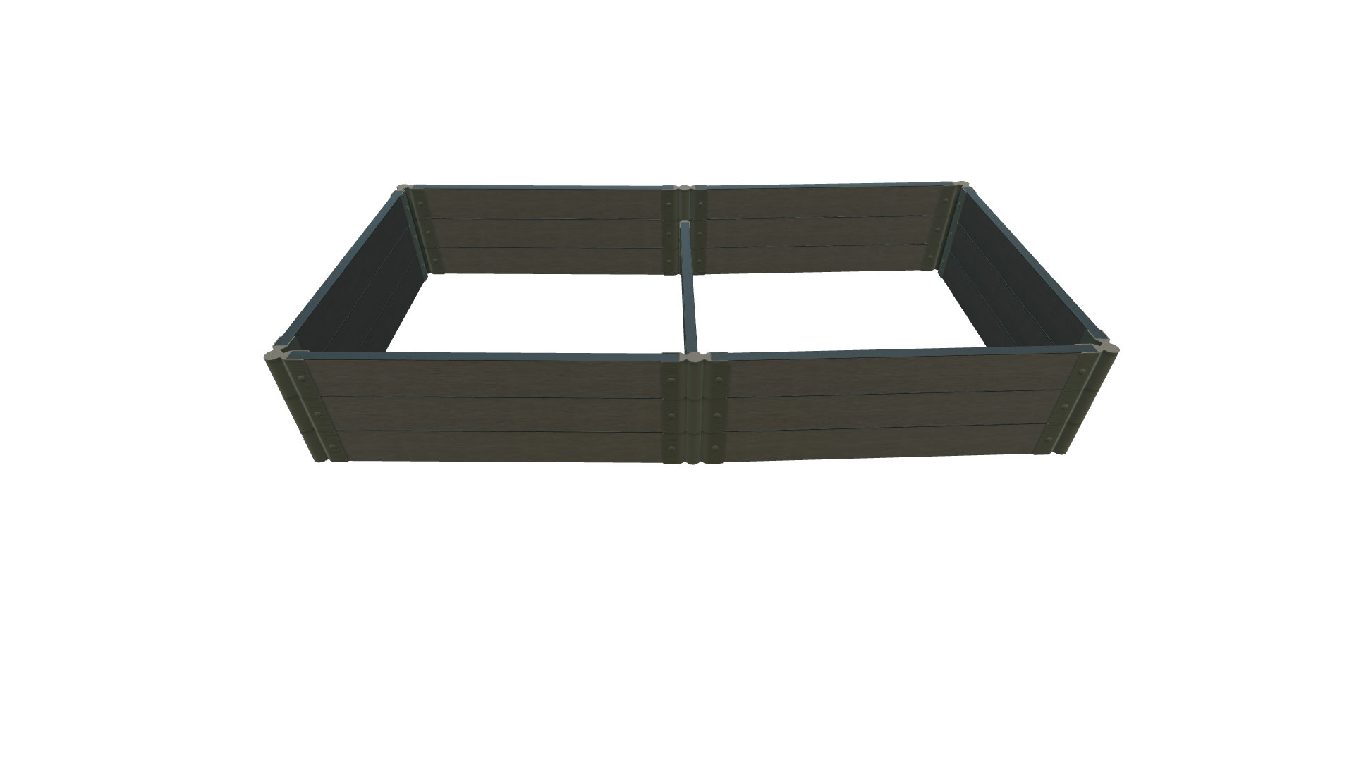 Frame It All Weathered Wood Raised Garden Bed 4' x 8' x 16.5" 2